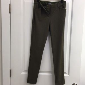 Express Olive Green Skinny Dress Pant - 4 Long